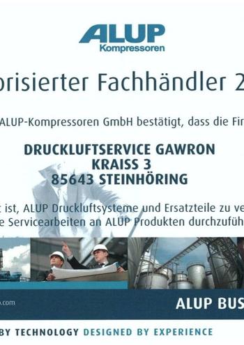 ALUP Kompressoren - autorisierter Fachhändler 2014