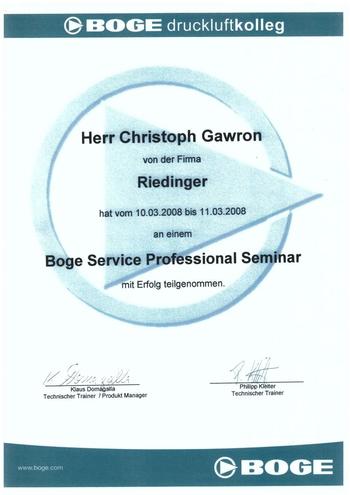 Boge Service Professional Seminar